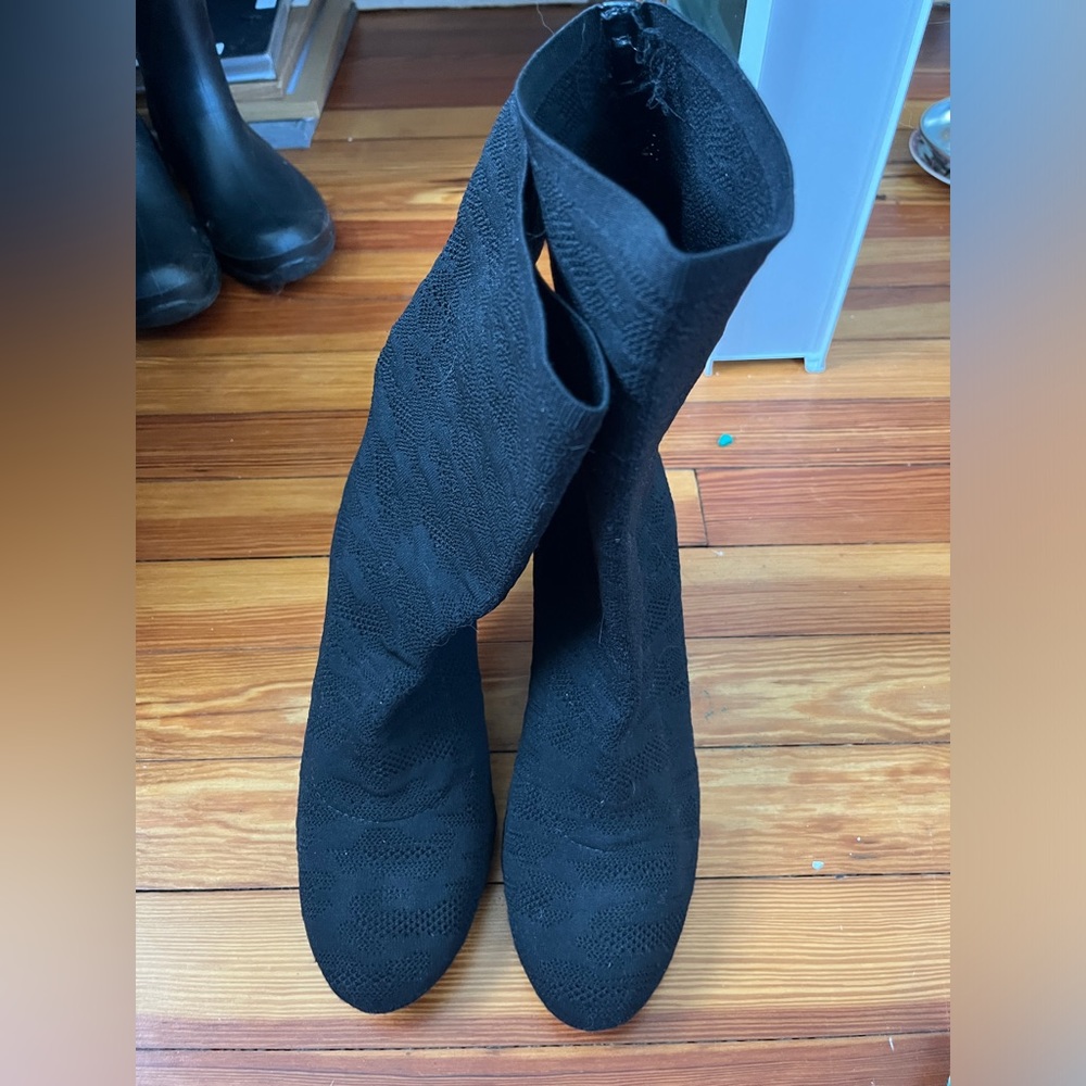 Black Booties Low Heel
